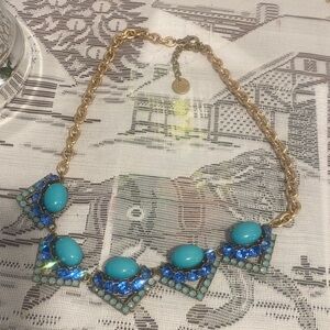 Elegant Blue and Gold Necklace